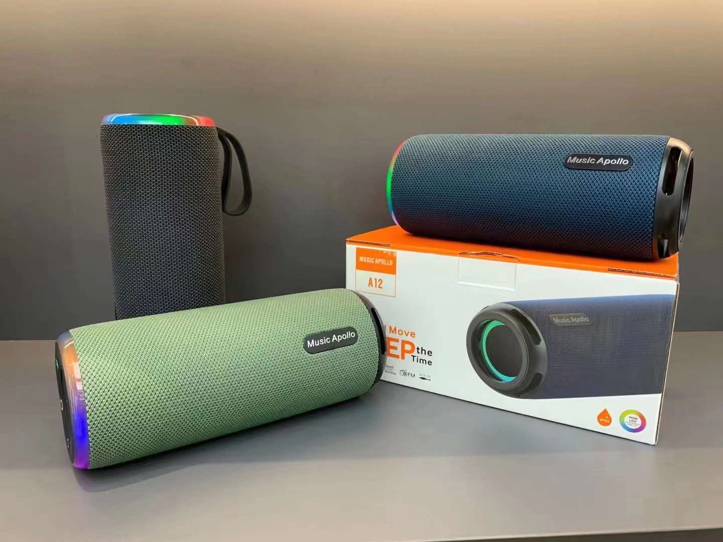 רמקול בלוטוס APOLO A12 כחול