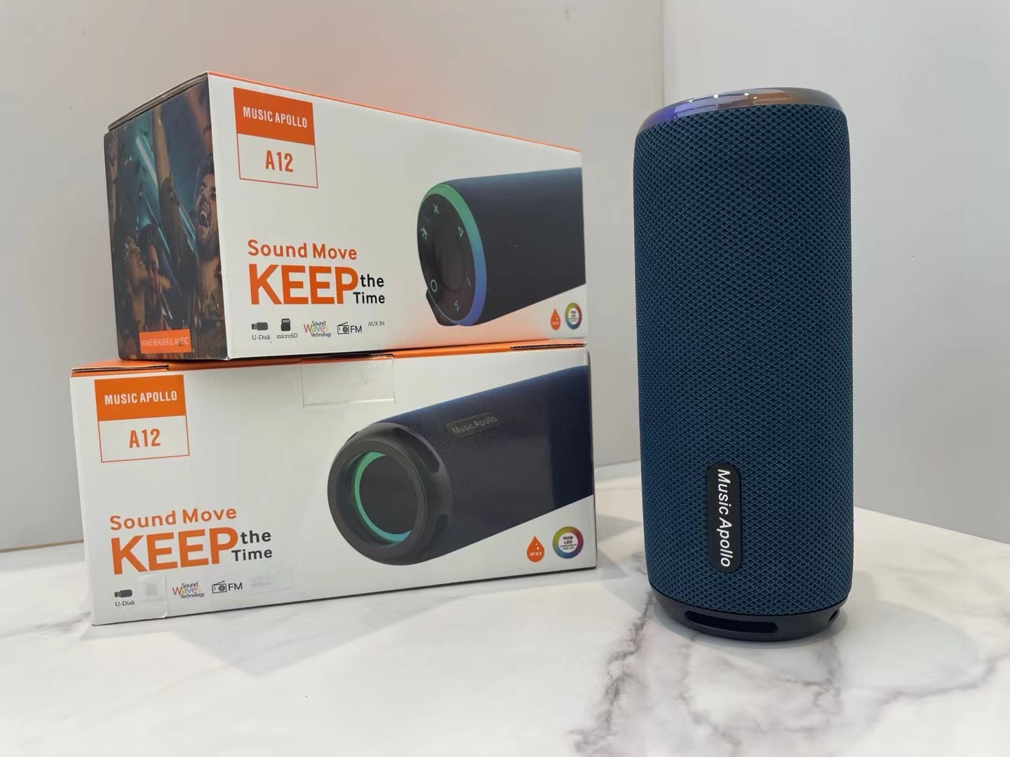 רמקול בלוטוס APOLO A12 כחול