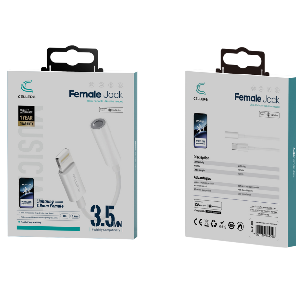 מתאם אוזניות בלוטוס אוקס ל LIGHTNING דגם C215