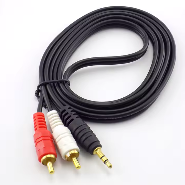 כבל 3.5 מ''מ ל-2 כניסות RCA באורך 3m מטר
