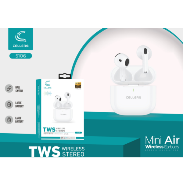 אוזניות איירפודס cellera model 5106 tws