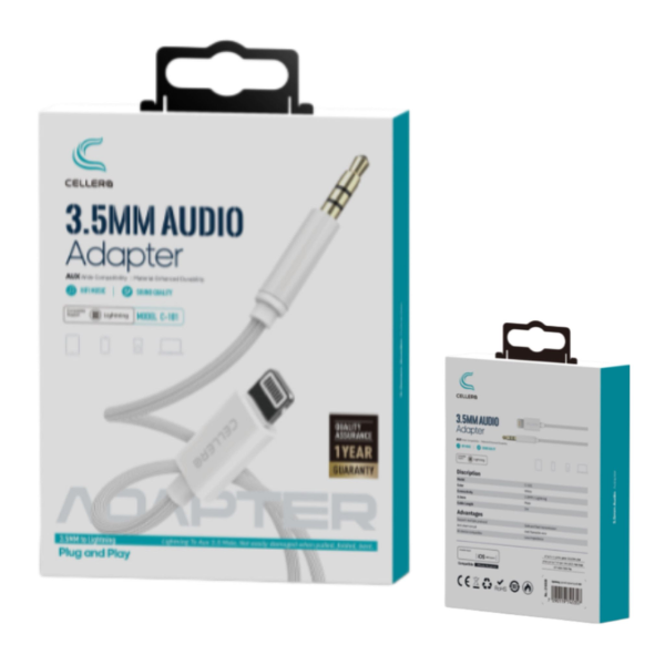 כבל אוקס לאייפון lightning דגם C201
