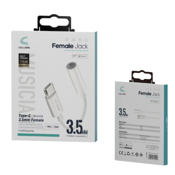 מתאם אוזניות אוקס ל TYPE C דגם C216