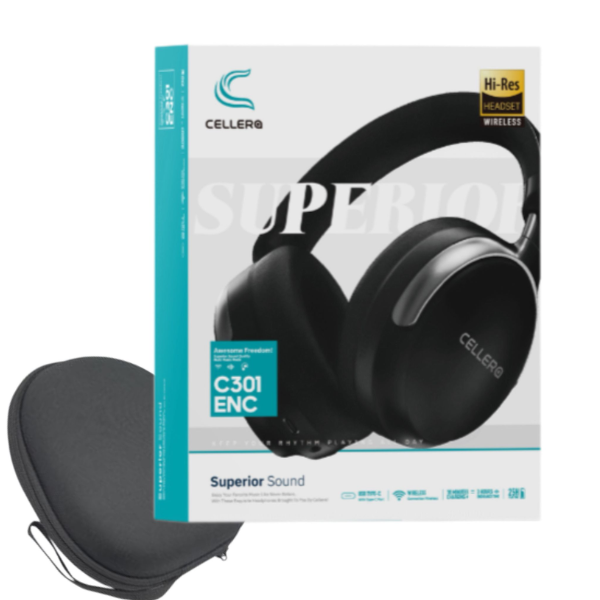 אוזניות סטריאו אלחוטיות C301 כולל נרתיק מהודר
